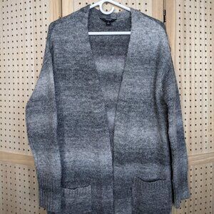 Vera Wang LONG cozy gray women's sweater with pockets, long sleeves